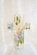 Floral Resin Cross